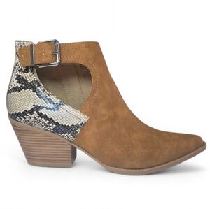 Seven Dials Queensbury Snake Embossed Bootie Boots Size‎ 10